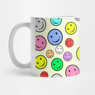 Colorful Smiley Face Seamless Pattern Mug